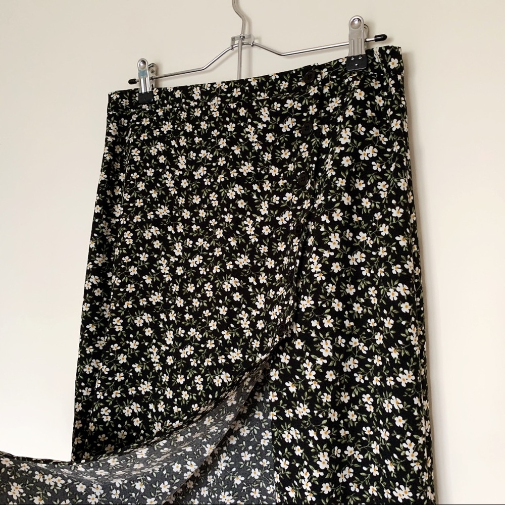 Reformation Jaime Floral Midi Skirt with Side Slit